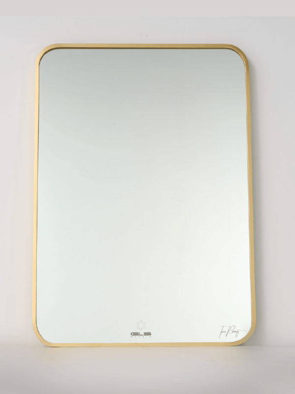 F12R30 - Gương Viền Nhôm Màu Vàng Gold