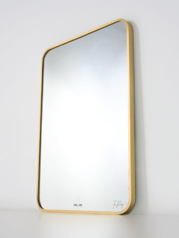F12R30 - Gương Viền Nhôm Màu Vàng Gold